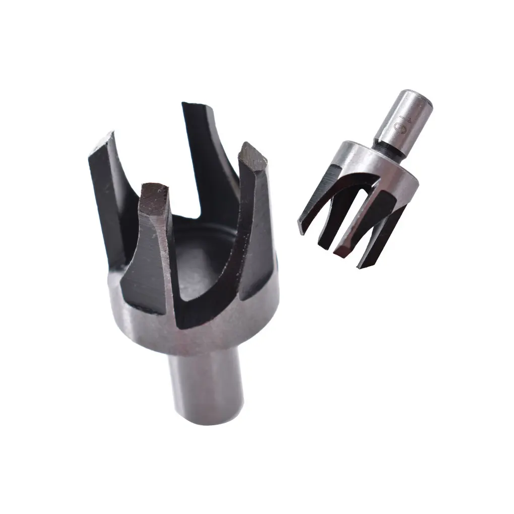 

8 Pieces Professional Barrel Cork Drill Bit Set Round Handle Chamfer Drill