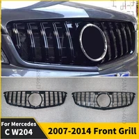 sport bumper facelift front inlet grille for mercedes w204 benz c 2007 2014 gt style racing hood grill tuning accessories refit