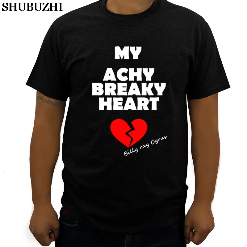 

cotton t-shirt men shubuzhi brand tee Achy Breaky Heart Billy Ray Cyrus country classic music T-Shirt summer fashion man t
