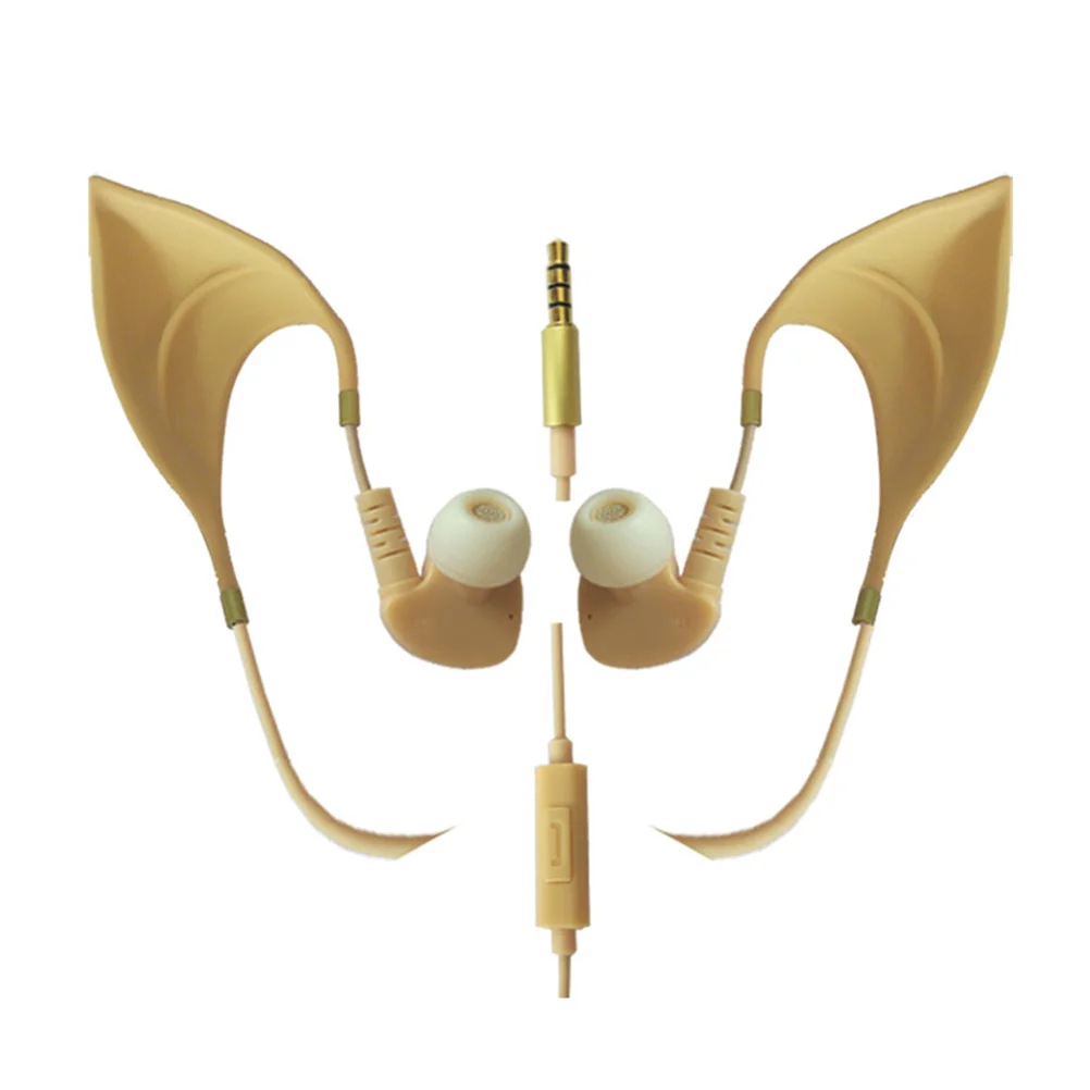 

1pc Elves Ears Headphones Elf Earbuds Supplies Hands-free Earphones Cosplay Headset with Mic for iPhone Computer