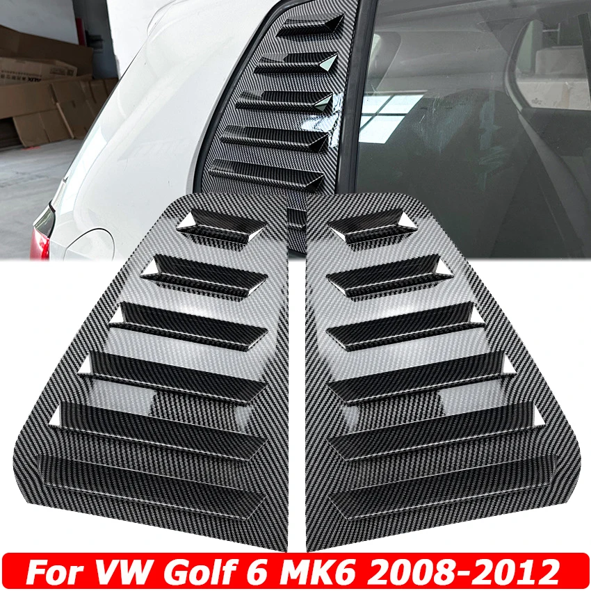 

Rear Window Louver Quarter Shutter Cover Trim Side Vent Sunshade For Volkswagen VW Golf 6 MK6 2008-2012 Car Accessories