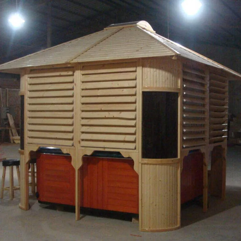 

Prefabricated Wooden Gazebo_Hot Tub Manual Assembly