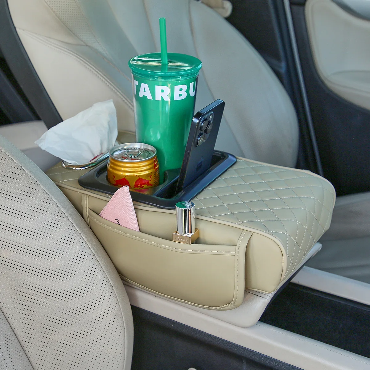 Универсальный стильный автомобильный подлокотник из искусственной кожи для JAGUAR