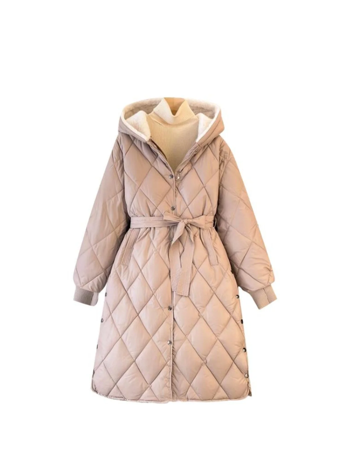 Plus Size Cara Club Plus size Cotton-padded jacket Outerwear Women Autumn and Winter Fat Sister mm Loose Slimming Popular Thi...