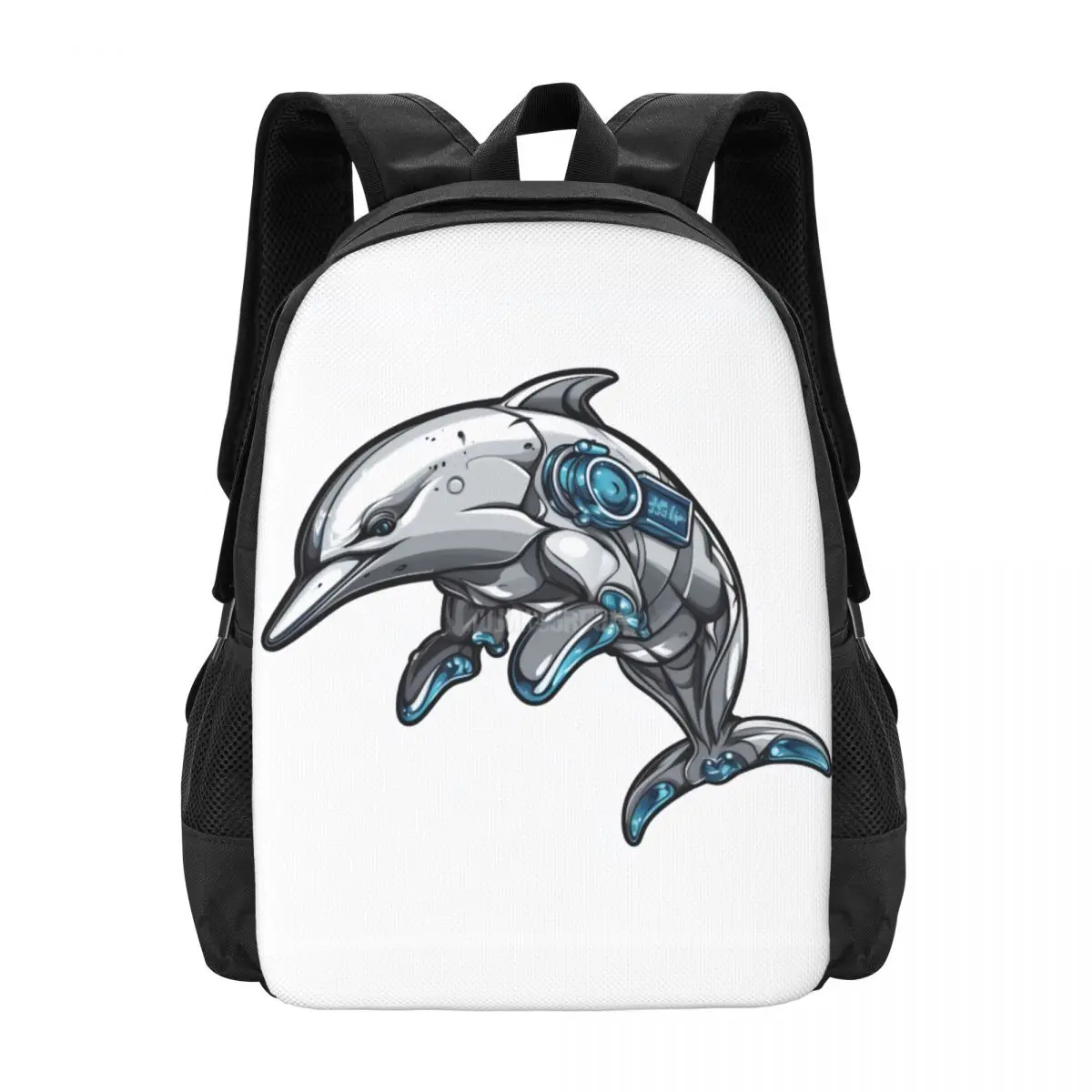 

Рюкзак с дельфином для рисования, Мультяшные дорожные ранцы, школьные портфели для студентов, дышащий, уличная одежда на заказ