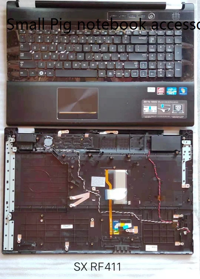 

Новая клавиатура topcase США для SAMSUNG RF712 RF710 RF711, черная C Сенсорная панель и клаксон с подсветкой клавиатуры, верхний корпус, Упор для рук, США