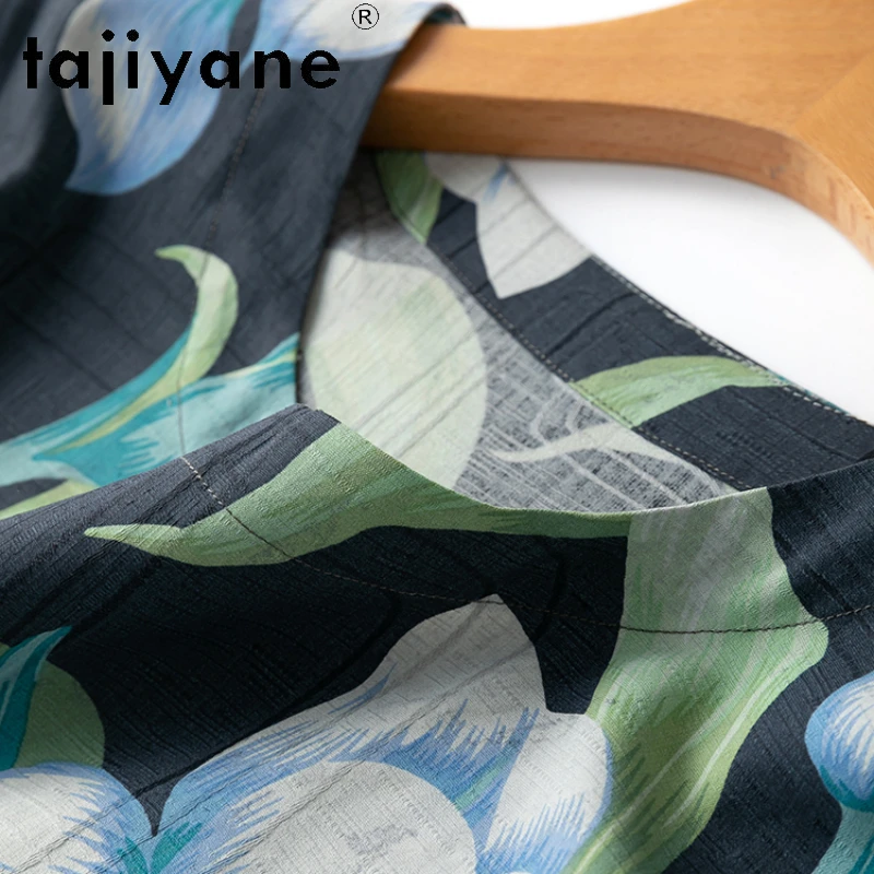 Женское Платье из 100% натурального шелка TAJIYANE летняя одежда Повседневное для