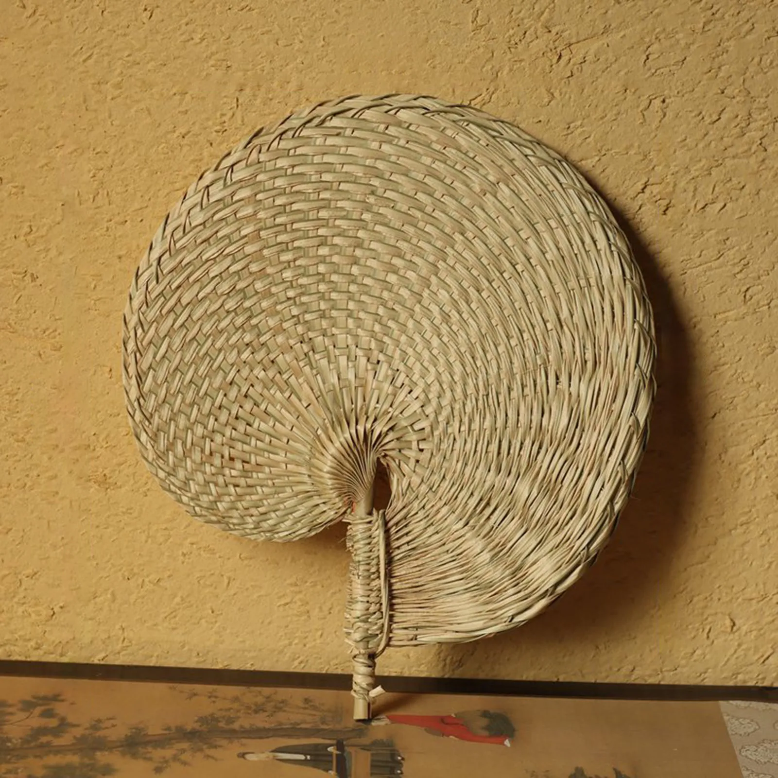 

Raffia Hand Fans Summer Cooling Hand Fans Handmade Natural Palm Leaf Woven Fans Wall Art Decor For Farmhouse Ornaments Party