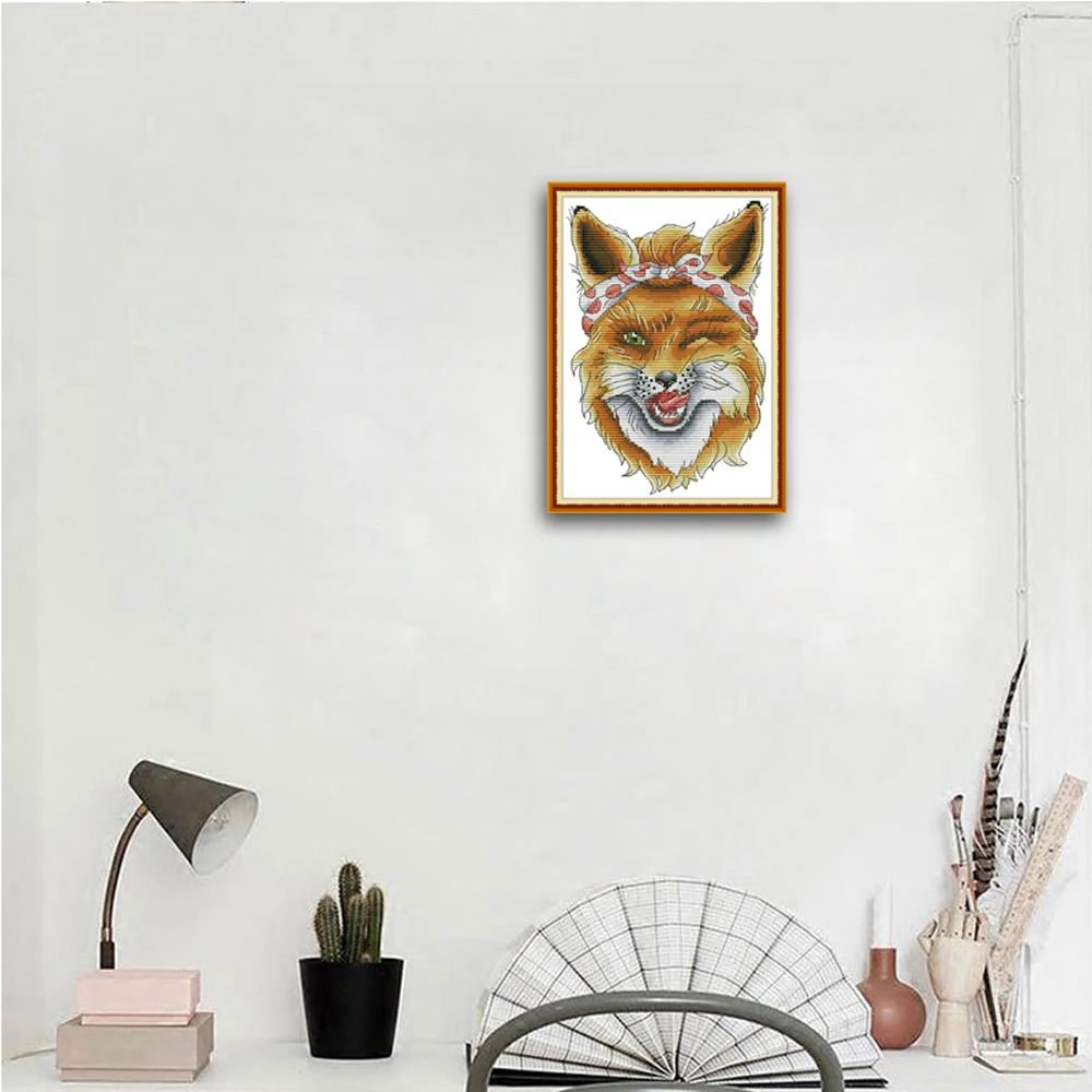 Полный набор для вышивки крестом Sly Fox штампованная ткань с принтом без печати DMC