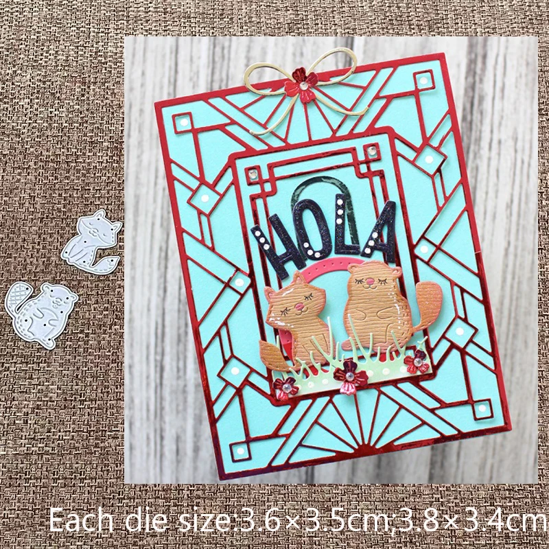 

New Design Craft Metal stencil mold Cutting Dies civet cat decoration scrapbook die cuts Album Paper Card Craft Embossing
