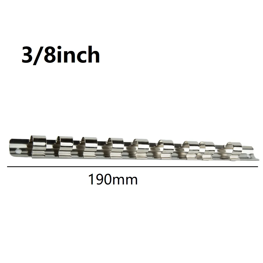 

1PC Socket Rack Holder With 8 Clips On Rail Tool Organizer Storage Rack For Storing Loose Sockets 1/4 3/8 1/2inch
