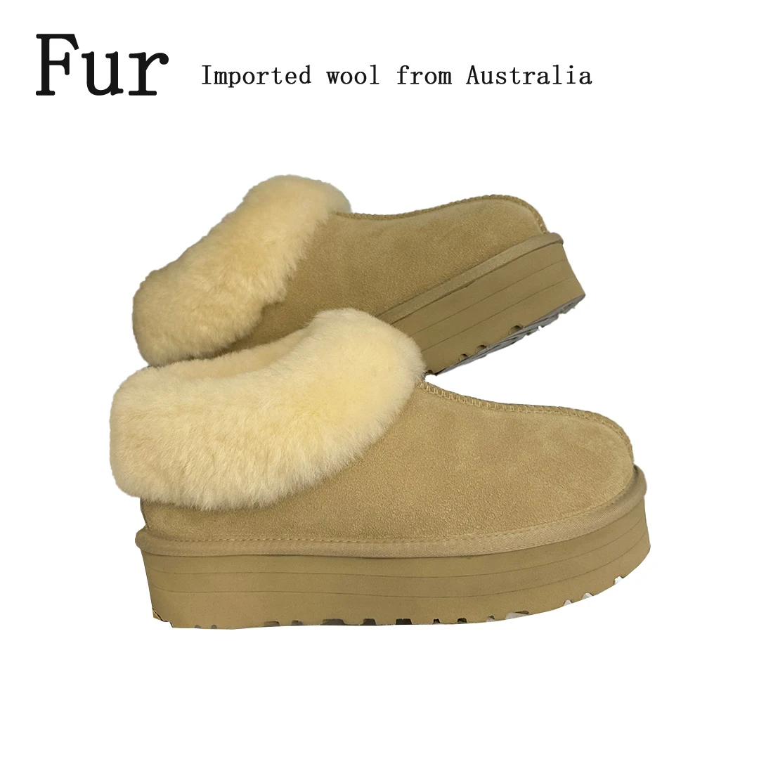

Botas Mujer Invierno 2023 Australia Classic Slip-On Snow Bootes Ankle Women Men Wool Warm Fur Winter Boots Thick-soled Shoes