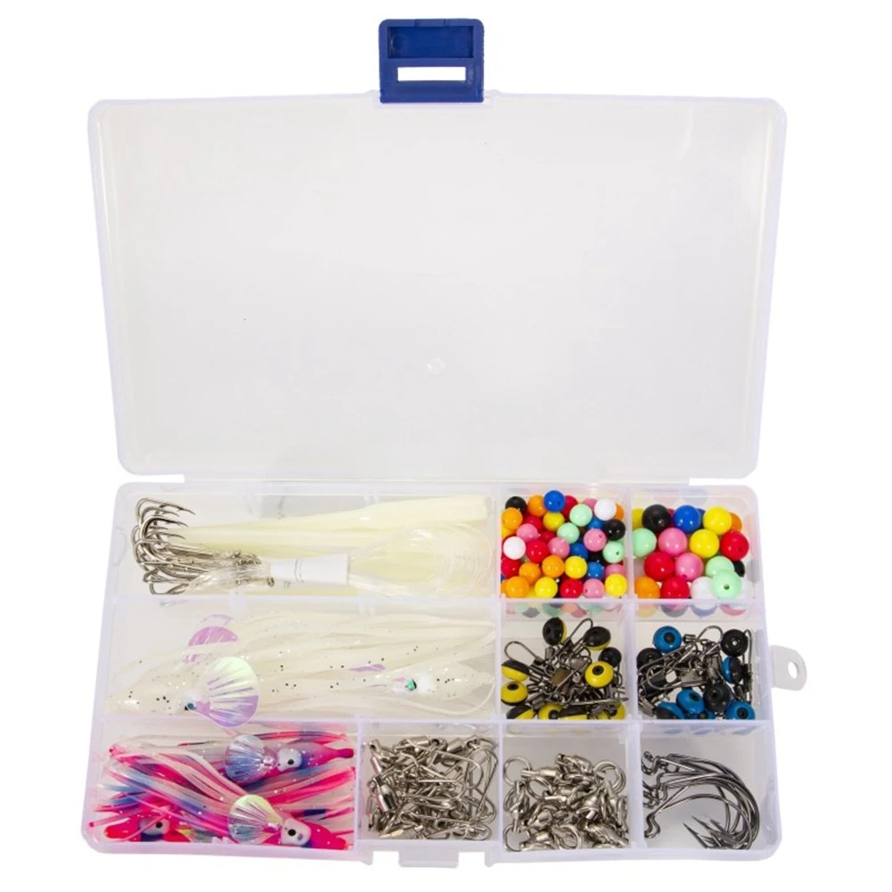 

226Pcs Fishing Lure Kit Soft and Hard Bait Set Gears Layer Metal Jig Spoon for Bass Pike Crank Tackle Accessories
