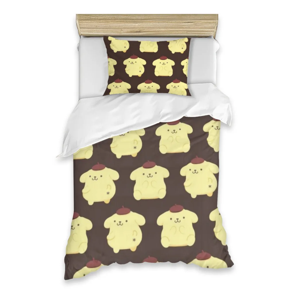 Постельное белье Sanrio Pompompurin в комплекте одинарное льняное покрывало