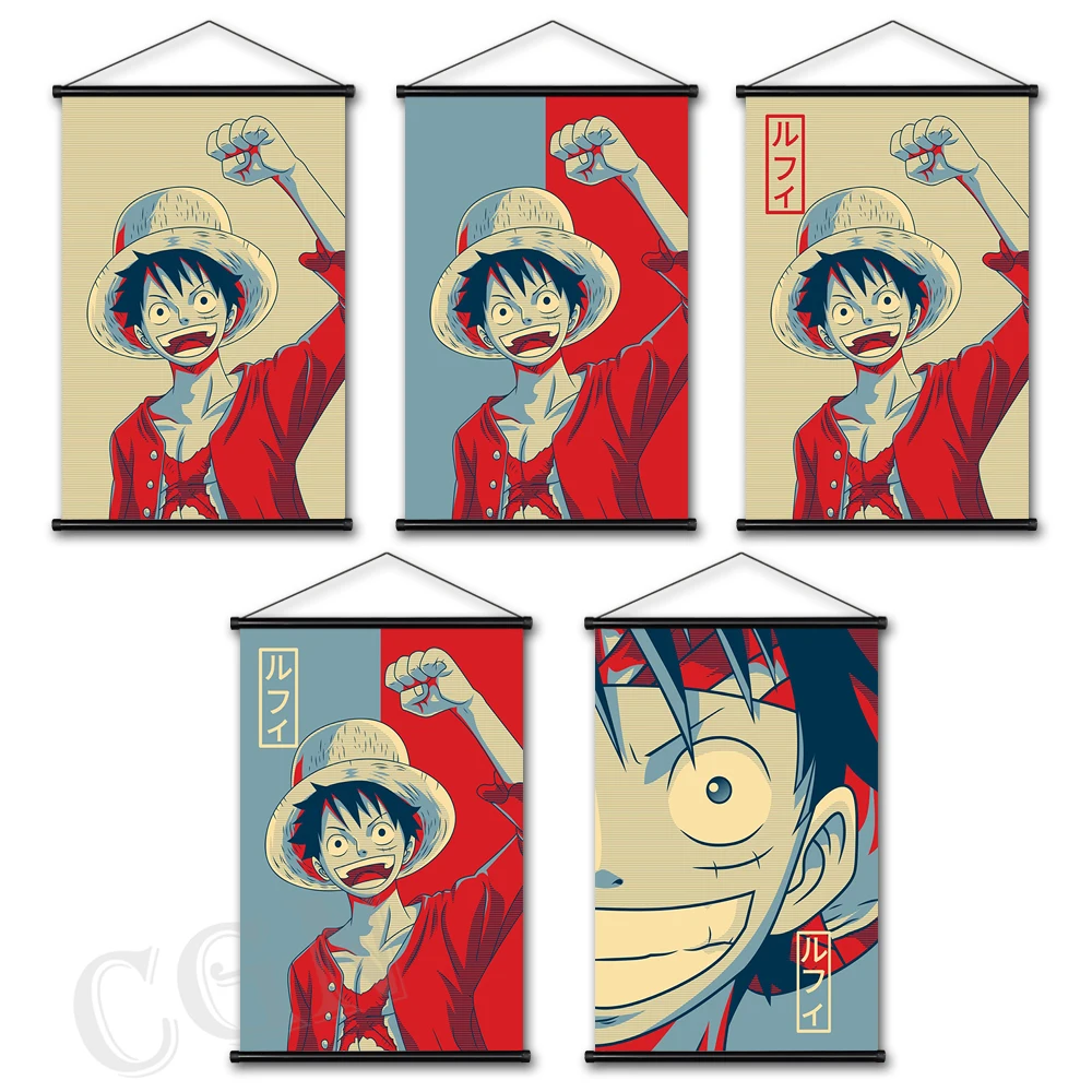

Monkey D. Luffy Canvas Painting Posters One Piece Prints Wall Art Pictures Blood Anime Cuadros for Living Room Home Decoration