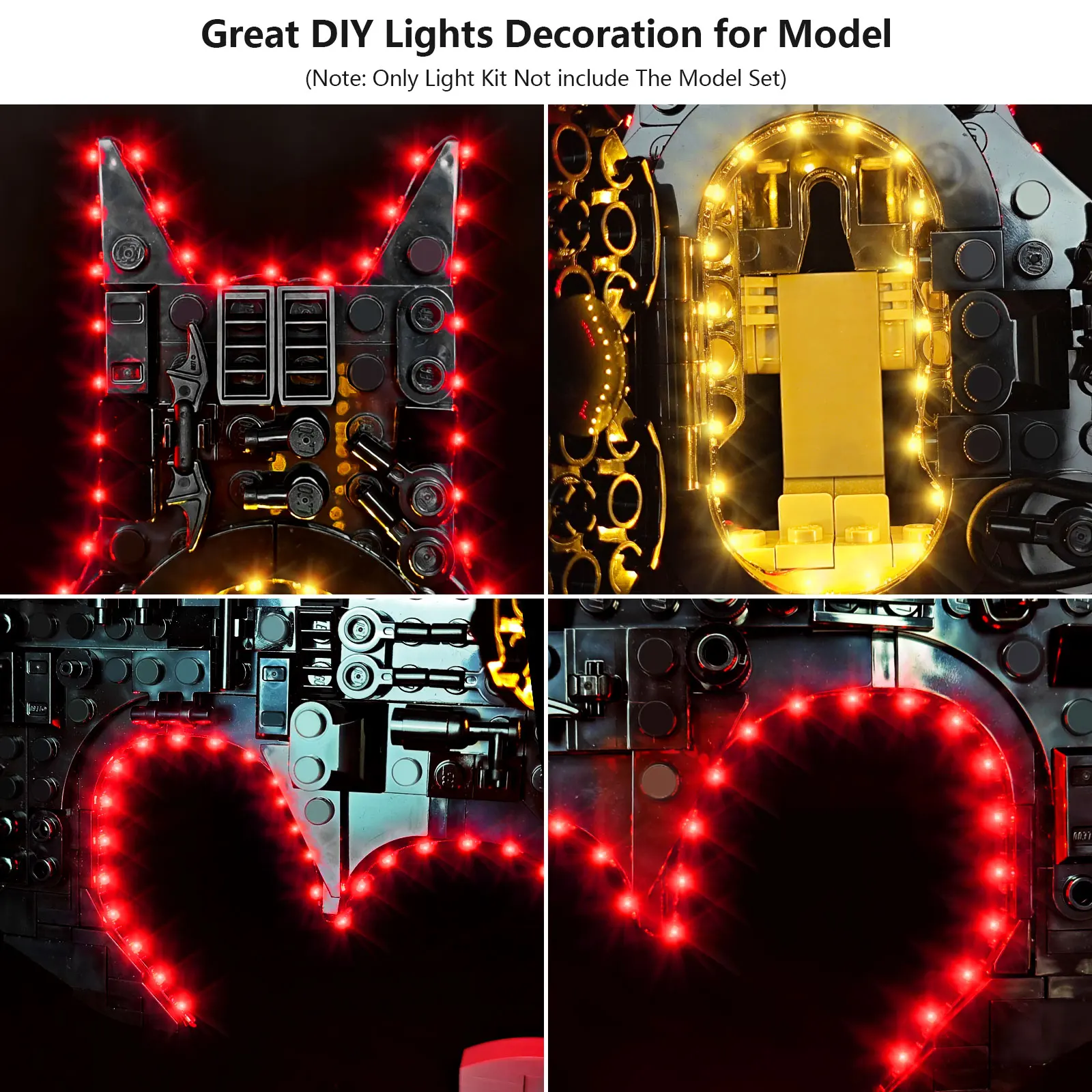 Фото Комплект светодиодного освещения LYBMTWF, совместимый с конструктором Lego 76330 Бэтмен (модельные блоки в комплект не входят) №4