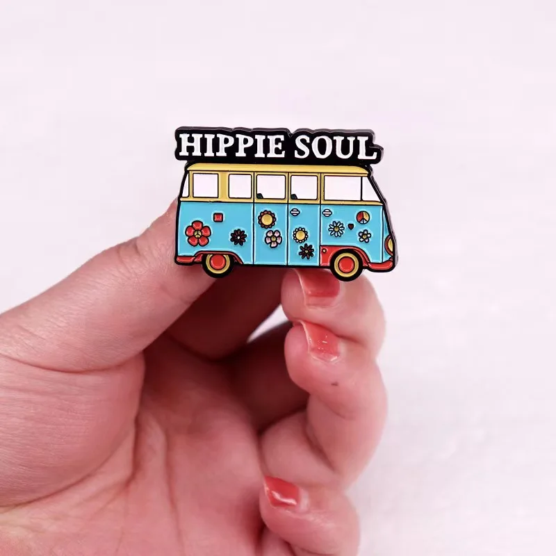 Автомобильный эмалированный значок Soul Bus модный металлический Забавный для