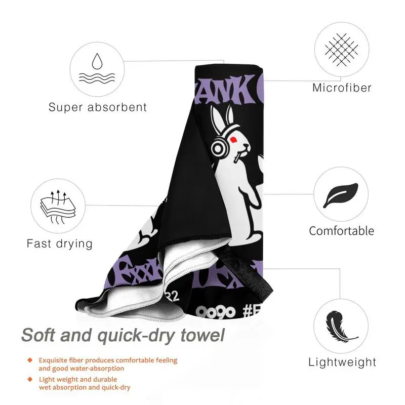 Fr2 Fxxking Rabbits 9090 Collaboration Quick dry Towel New Fashion Portable Lightweight Personalized |