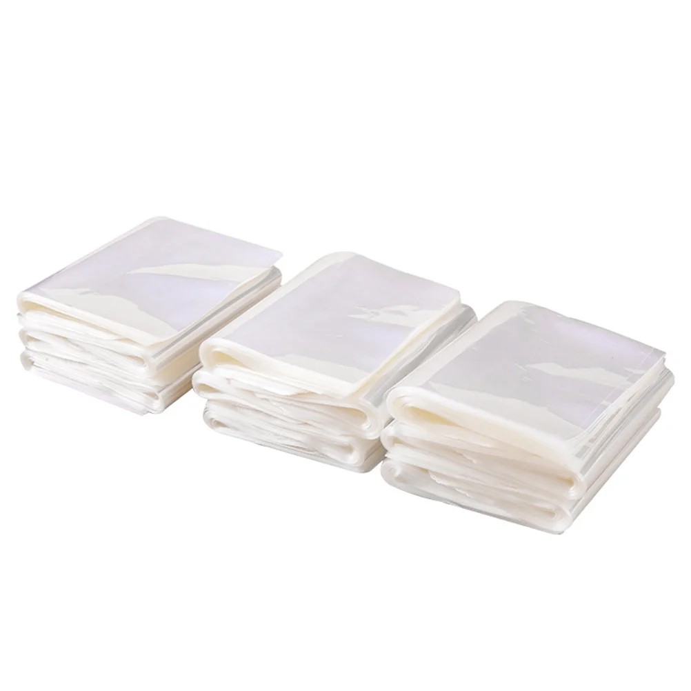 

200 Pcs Clear PVC Heat Shrink Wrap Clear PVC Heat Shrink Wrap Bags Heat Shrink Package Wrap Flat- Mouthed Heat Shrink