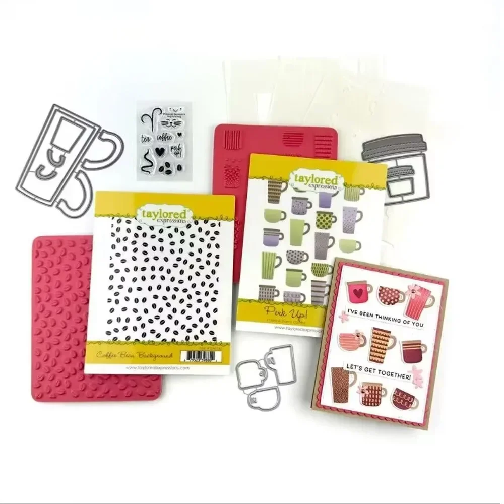 Полоски кофейные штампы трафареты штамп ремесло тиснение сделайте бумага шаблон