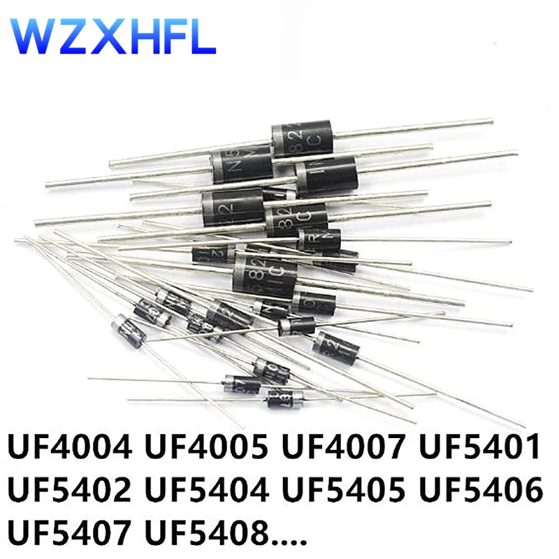 UF5408 UF4004 UF4005 UF4007 UF5401 UF5402 UF5404 UF5405 UF5406 UF5407 UF4001 UF4002 UF4003 UF4006 DO-27, выпрямительный диод, 20 шт.