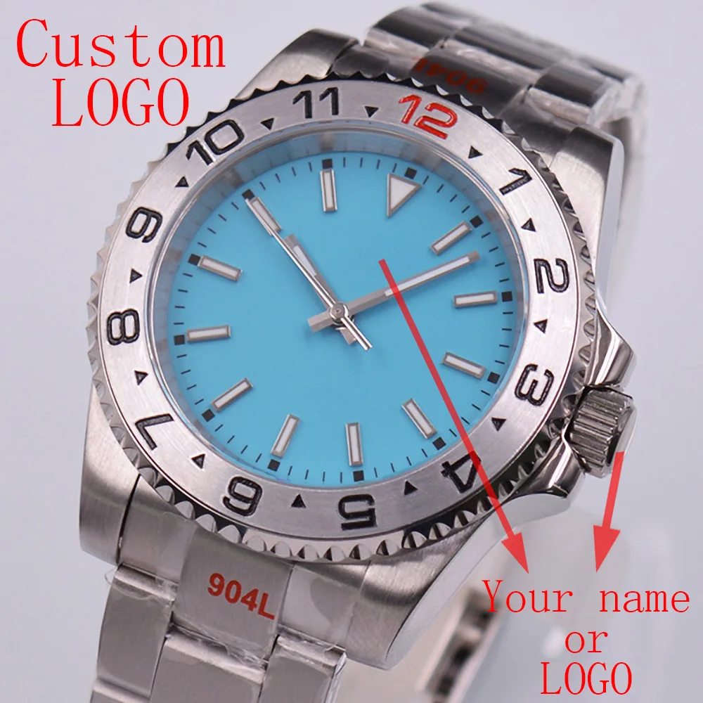 

Custom LOGO 40mm DEBERT Automatic Mechanical Watch Miyota8215 NH35A Movement Sapphire glass Sterile Dial clock Man's Watch