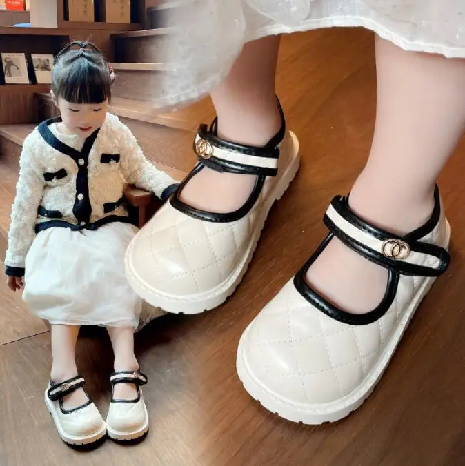 

Туфли для девочек, новинка, детская повседневная мягкая обувь на плоской подошве, кожаные туфли с мягкой подошвой для маленьких девочек, вес...