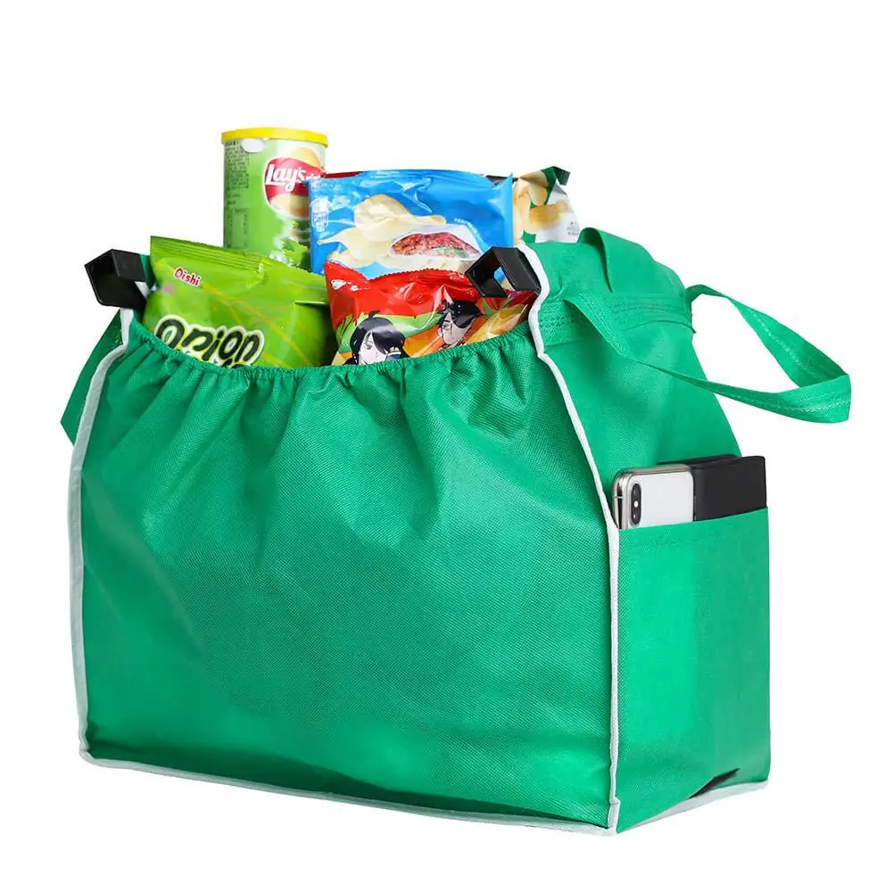 

Storage Folding Shopping Bag Non-Woven Handbag Environmentally Friendly Folding Carrying Convenient Hanging Bag Buggy Bag