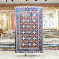 3'x5' Handmade Silk Carpet All-Over Tribal Pattern Eco Friendly Area Rug (TJ282C)