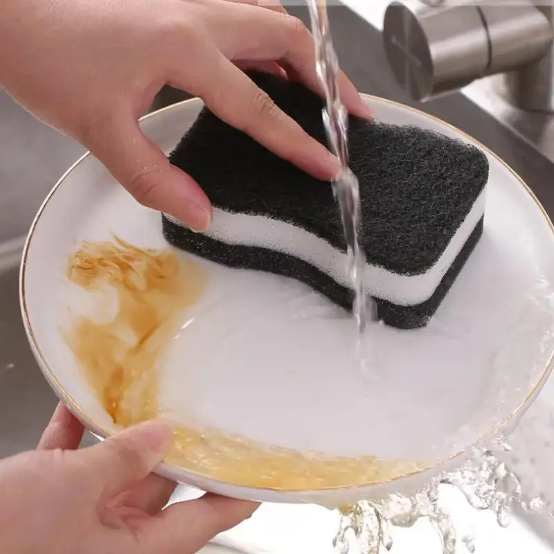 5 шт. волшебная губка трехслойная с имитацией люфы бытовая чистящая для кухни