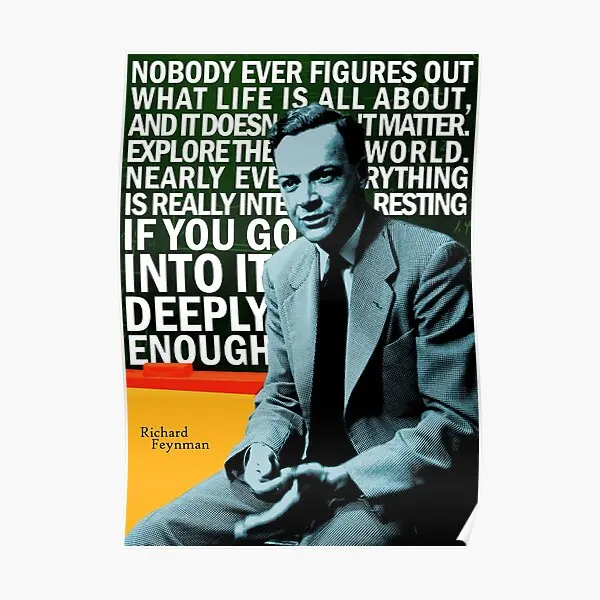 

Ричард Фейнман, плакат, печать, украшение, роспись, искусство, настенная комната, Забавный винтажный декор, домашняя картина, Современная Стена без рамки