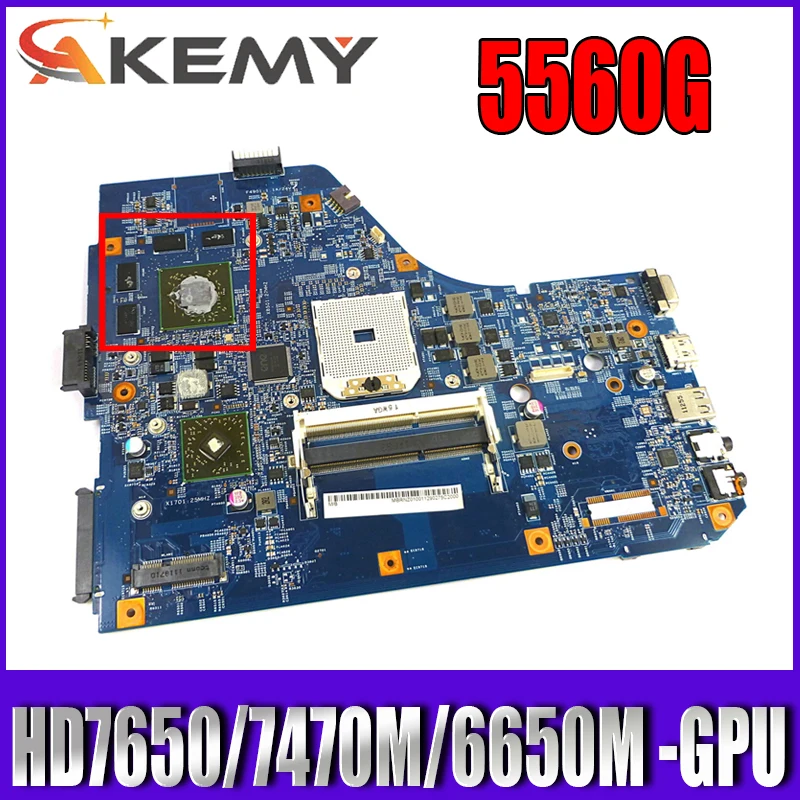 

Akemy 10338-1 48.4M702.011 MBRNZ01001 for ACER 5560 5560G Laptop motherboard GPU HD7650M HD7470M HD6650M DDR3 Test OK Mainboard