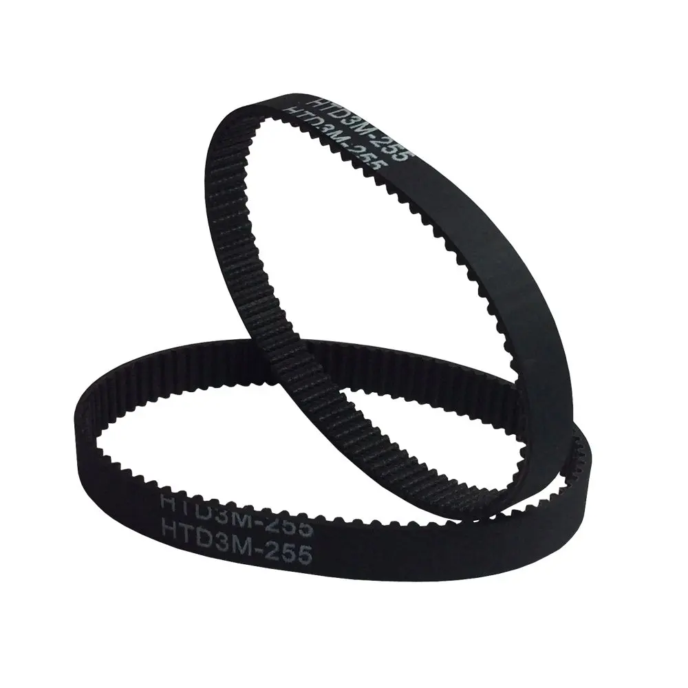 

2Pcs/Pack HTD 3M Timing Belt 255mm Length 85 Teeth in Closed Loop 10mm Width Rubber Drive Belt for Stepper Motor