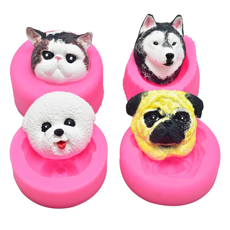 

DIY Baking master dog Husky Ty Dee Garfield Cat cake decorated car display aromatherapy silicone mold baking tools for cakes