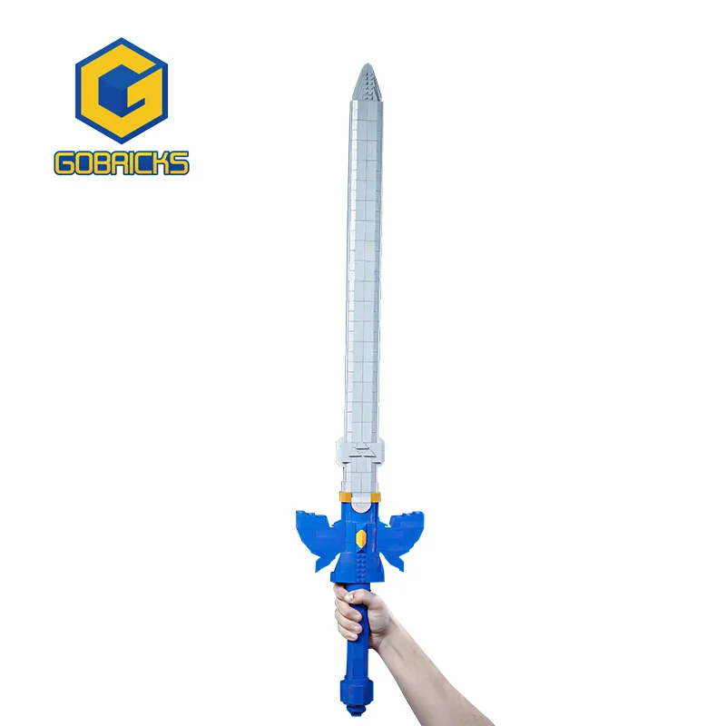 

Gobricks MOC DIY Master Sword Building Blocks Set Zeldaed Sword of Stone Arms Weapon Bricks Model Kids Toy Children Best Gift