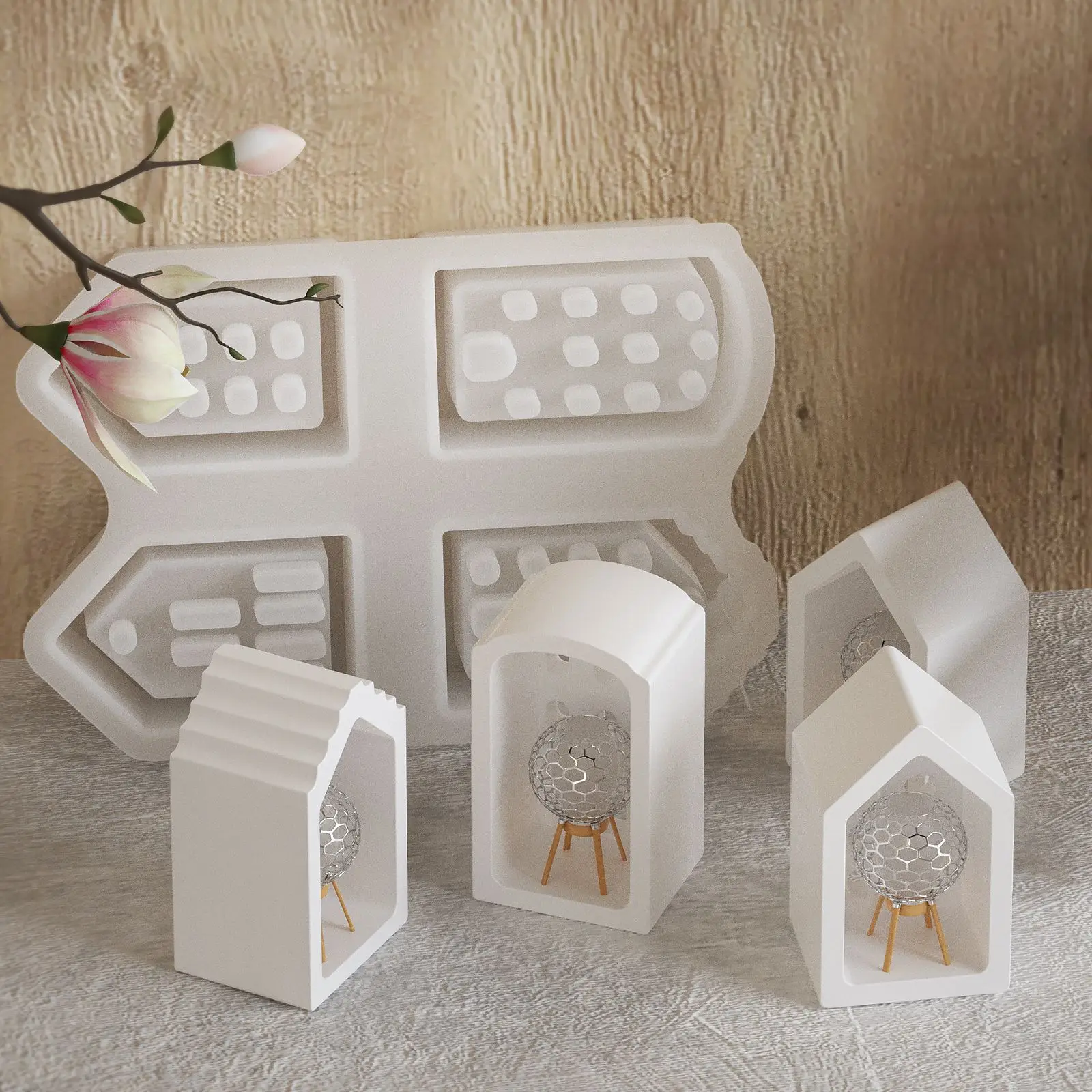 Четыре дома глиняные силиконовые формы сделай сам украшение для ароматерапия