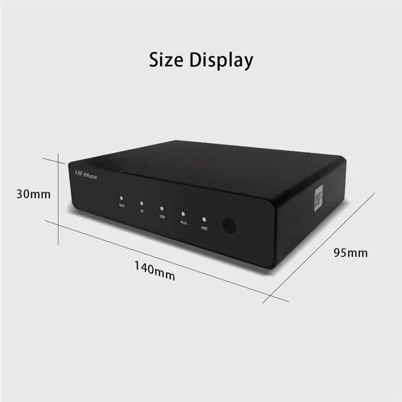 Беспроводной аудиоприемник Hifimuse R20 с Wi-Fi и Bluetooth, Hi-Fi музыкальный адаптер для дома, поддержка Airplay, DLNA, Spotify, Tidal, стриминговый плеер (версия для США) (art.: 3920dbbb4aa5a) - 3920dbbb4aa5a