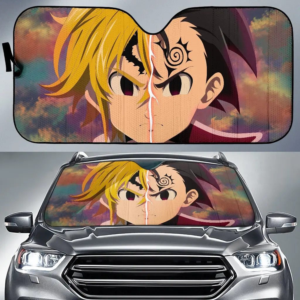 

Seven Deadly Meliodas X Zeldris Car Sun Shade Anime H090720