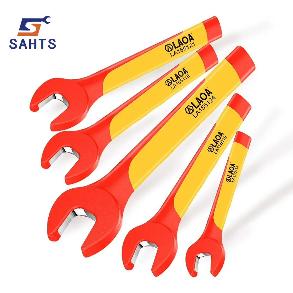 

SAHTS LAOA VDE Insulated Wrenches 1000V Protection Mini Open-End Wrenches Multifunctional Manual Household Electrical Tools
