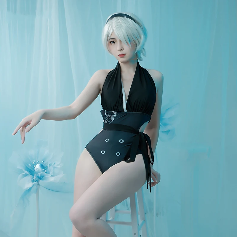 Костюм для косплея из игры NieR 2B одежда купания нейнера сексуальный черный