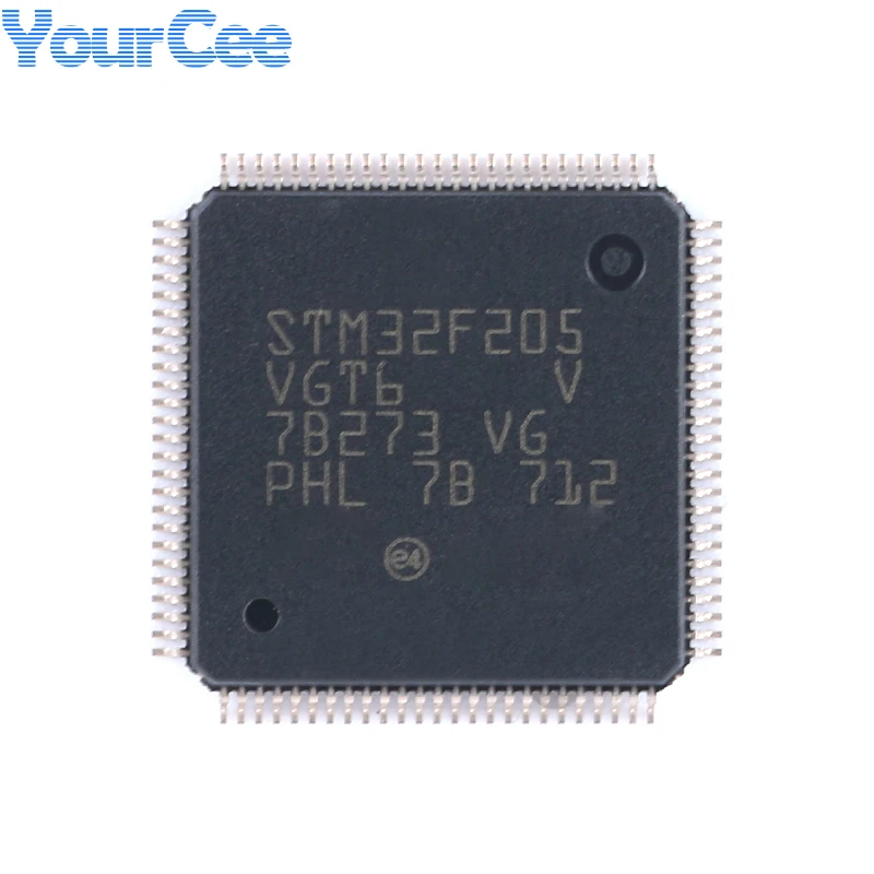 

STM32F205VGT6 STM32F LQFP-100 Cortex-M3 32-bit Microcontroller-MCU 120MHz 1MB Flash RAM 132KB 32F205VGT6 LQFP100 Chip