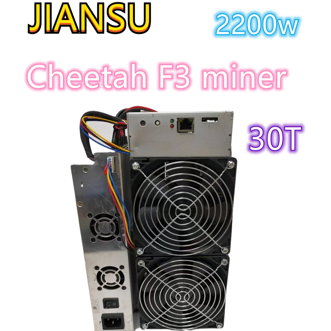 

Used cheetah F3 30th Asic Miner Bitmain Antminer SHA256 Bitcoin Cheetah with PSU BTC BCH Better than A1,S5,F1,S9,S11,T15,S15,T2T