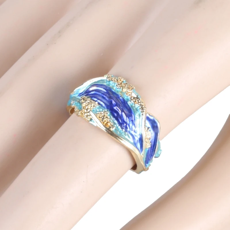 652F Кольцо дружбы Океанская волна Уникальные кольца Кольца для свиданий Стильные