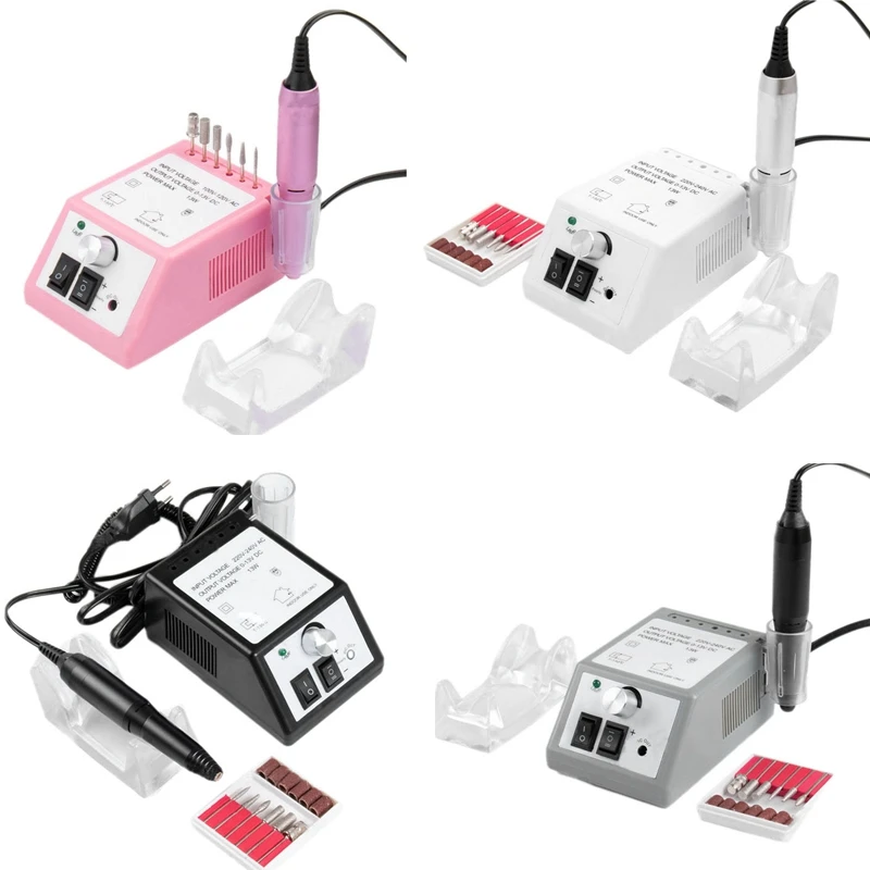 

Электрическая пилка для ногтей, Металлическая машинка для маникюра, оборудование для дизайна ногтей, шлифовальная машинка для ногтей с европейской вилкой