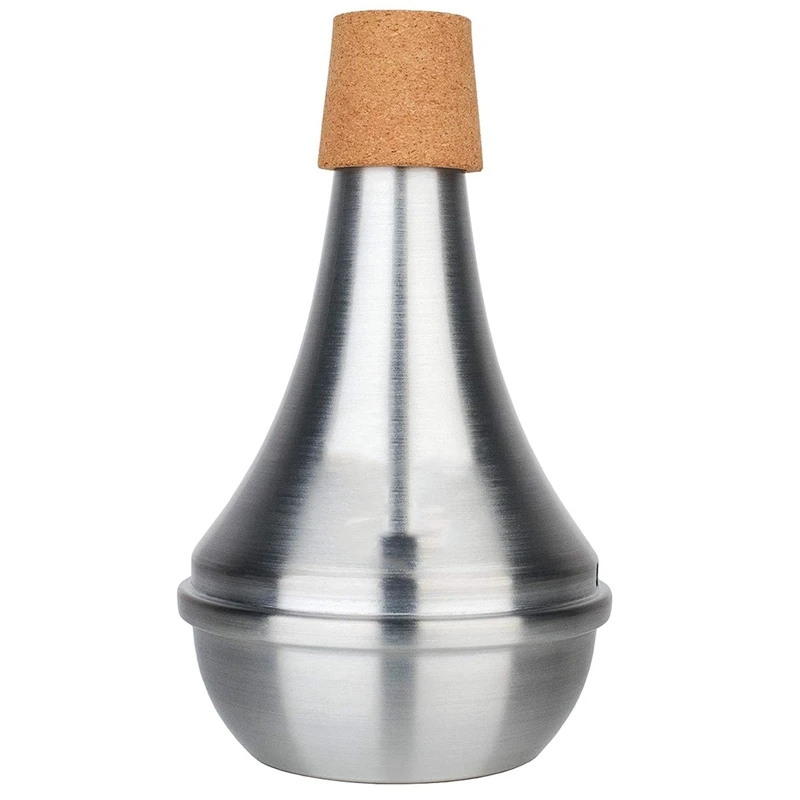 

Aluminum Alloy Trumpet Mute Mute Anti-Disturbance Mute Mute Cork Edge Protection (80%-90% Sound Reduction) 14.6 X 9.1Cm