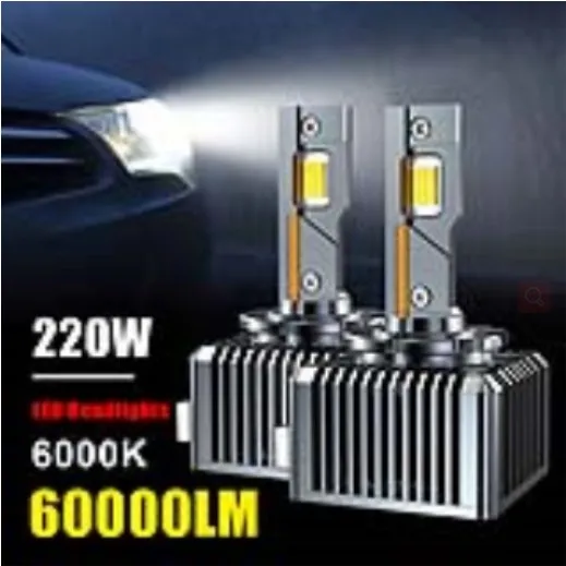 

Universal Auto Ulb D3S Headlight Bulb 60000LM 220W/pair Double-sided 6500K White Auto Headlamp For BMW VW Tesla Benz Accessories