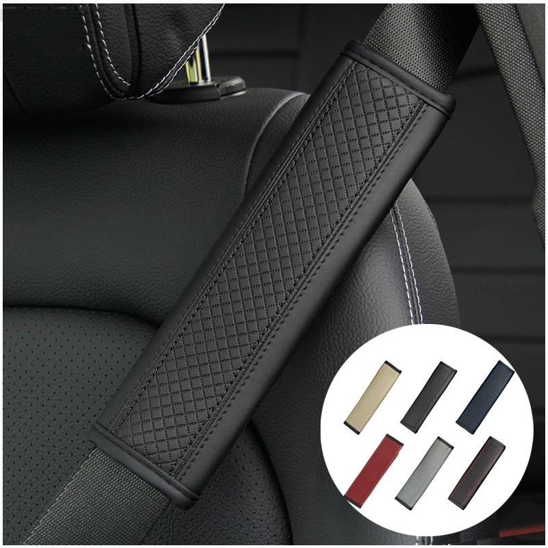 

Car Seat Cover, Seat Belt Protection Cover, Leather Embossed Design Shoulder Pad, Soft and Comfortable Seat Belt Shoulder Cover