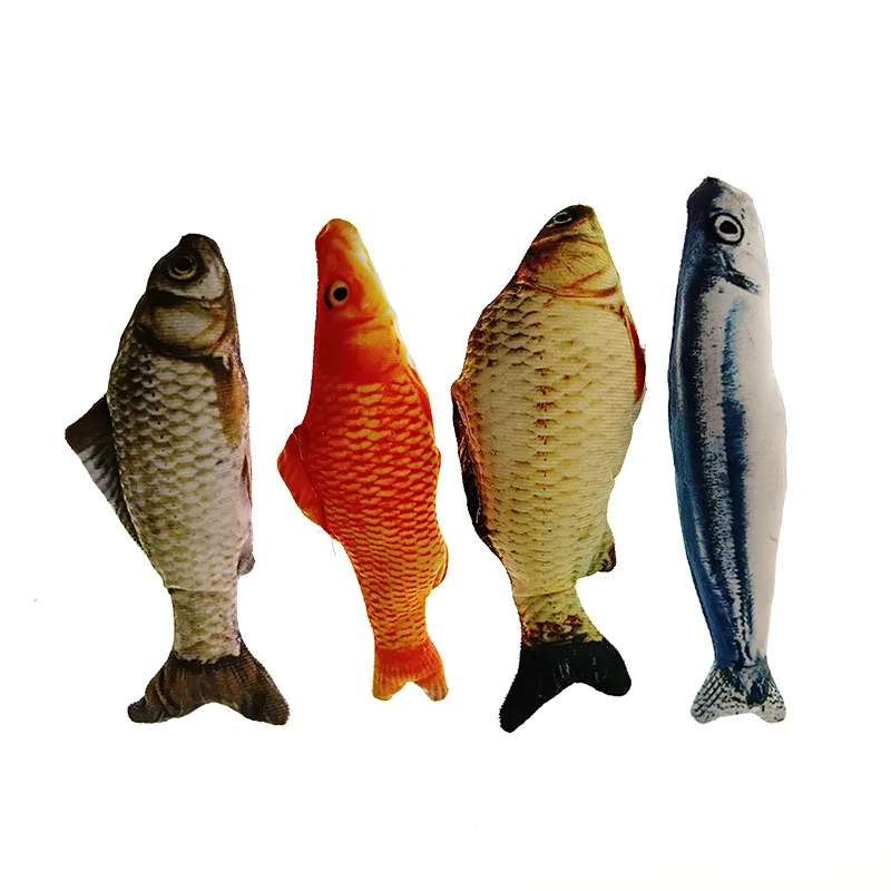 Игрушка для кошек 18 см рыба плюшевая Когтеточка игрушка Интерактивная кошачья