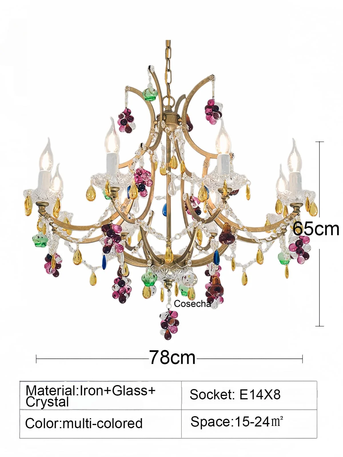 

Цветная хрустальная люстра COSECHA