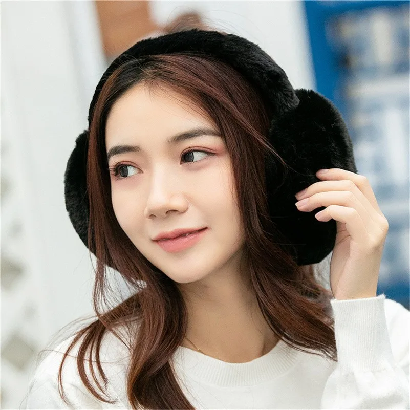 

Foldable Earmuffs Men's And Women's Winter Warm And Windproof Antifreeze Overall Detachable Memory Headband Plush Soft Ear Muffs